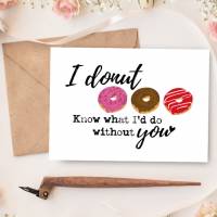 Karte für beste Freundin "Donut" & Umschlag | Freundschaftskarte | Geschenk für Freundin | Liebeskarte Bild 1