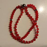 Tolles Armband aus roten Achat-Perlen Bild 1