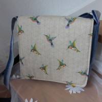 Crossbody-Bag Kolibri, Umhängetasche, Jeansupcycling-Unikat von hessmade Bild 4