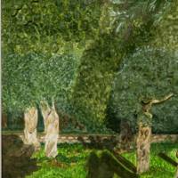 Iberischer Olivenbaum - Original Aquarellmalerei, gerahmtes Unikat Bild 5