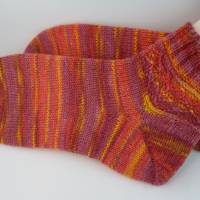 Socken handgestrickt 38/39, Kurz-Socke, Socken mit kurzerm Schaft Bild 1