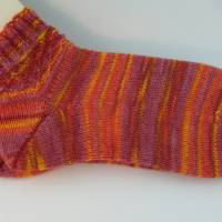 Socken handgestrickt 38/39, Kurz-Socke, Socken mit kurzerm Schaft Bild 2