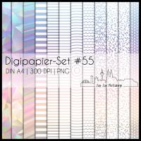 Digipapier Set #55 (blau-grün, lila, rosé, beige, braun) abstrakte & geometrische Formen  zum ausdrucken, plotten & mehr Bild 1