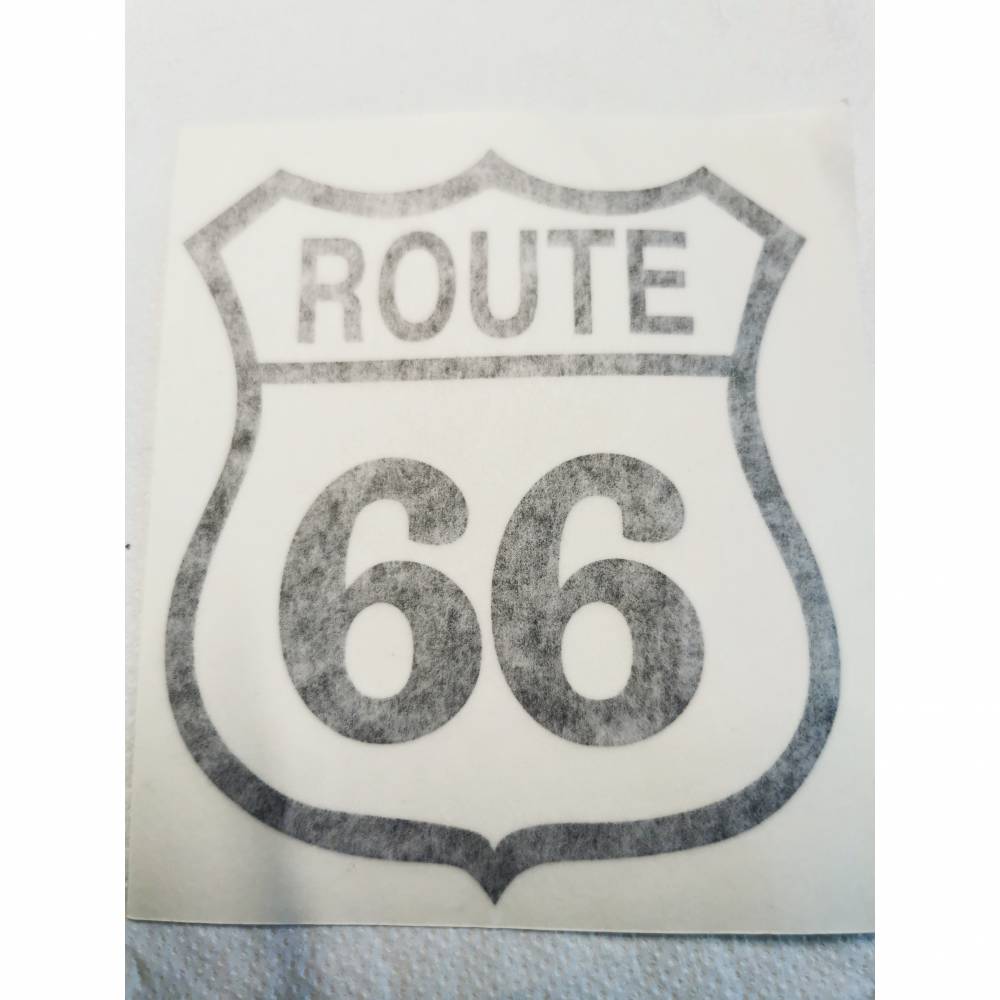 Route 66, Vintage Sticker, Autoaufkleber, schwarz Bild 1