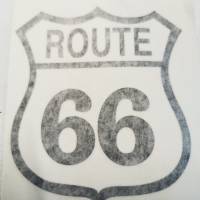 Route 66, Vintage Sticker, Autoaufkleber, schwarz Bild 1