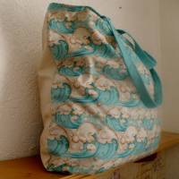 Shopper Bag XXL /  Stofftasche / Strandtasche  im maritimen Style " Ahoi " Bild 6