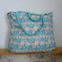 Shopper Bag XXL /  Stofftasche / Strandtasche  im maritimen Style " Ahoi " Bild 7