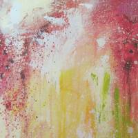SUMMER FRUITS - abstraktes Acrylbild in fröhlichen Sommerfarben 80cmx60cm auf Leinwand Bild 3