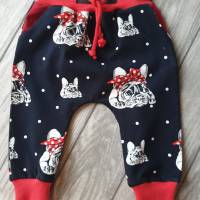 Pumphose Baby Baggy Pants Französische Bulldogge Hilde schwarz Bild 1