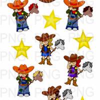 Plotterdatei "Cowboy&Cowgirl" inkl. Digistamps, SVG, DXF, PNG, Digipapier Bild 2