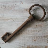 grosser alter Schlüssel mit Vintage Patina B Bild 1