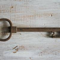 grosser alter Schlüssel mit Vintage Patina B Bild 2
