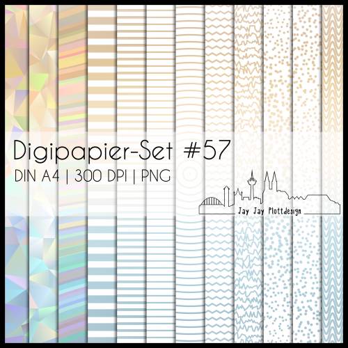 Digipapier Set #57 (hellbraun, beige, blaugrau) abstrakte & geometrische Formen  zum ausdrucken, plotten & mehr