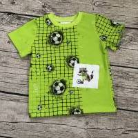 cooles T-shirt gr.74/80 Fußball Waschbär grün Bild 1