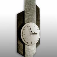 Moderne Wanduhr „Jonas“. Uhr aus Naturschiefer. Edles Design für ihr Wohnzimmer. Handarbeit aus Deutschland. Bild 3
