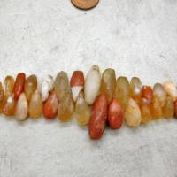 34 kleine antike Stein-Anhänger aus der Sahara - Karneol,Achat,Jaspis,Quarz - sehr selten - Tropfen Zähne Bild 2