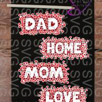 Plotterdatei "Von Herzen" Mom, Dad, Love, Home, SVG, DXF, PNG Bild 2