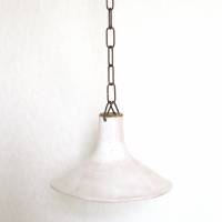 Lampenschirm mit Kettenaufhängung und Baldachin Keramik Vintagestil Wohnungsdekoration Bild 1