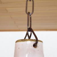 Lampenschirm mit Kettenaufhängung und Baldachin Keramik Vintagestil Wohnungsdekoration Bild 5
