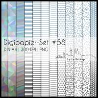 Digipapier Set #58 (blau, grau, dunkelgrau) abstrakte & geometrische Formen  zum ausdrucken, plotten & mehr Bild 1