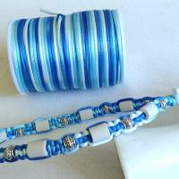 EM Keramik Halsband Farbverlauf Blau Hellblau Weiß Bild 1