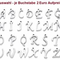 Personalisierte Kette mit Wunschbuchstaben, Halskette, Edelstahl, Edelstahlkette, Urnenkette mit Schraubverschluss Bild 4