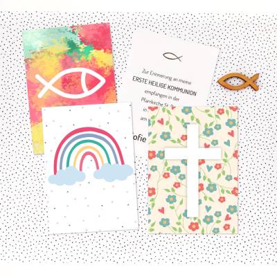 Kommunionsbildchen | Andenkenbildchen | Erinnerungsbildchen | Gedenkbildchen | Gastgeschenk | Heiligenbildchen