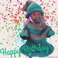 Zipfelmütze und Puppen- Pullover Tunika Kleid Grau Petrol Colorblocking Boho- Style Bild 9