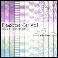 Digipapier Set #61 (lila, grau, grün, blau) abstrakte & geometrische Formen  zum ausdrucken, plotten & mehr Bild 1