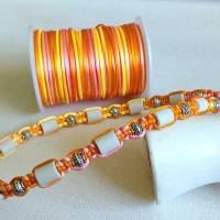 EM Keramik Halsband Farbverlauf Orange Gelb Rosa Bild 1