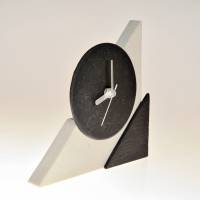 Moderne Deko-Uhr „Lukas“. Tischuhr aus Schiefer und Sandstein. Angesagtes Design. Top Geschenkidee. Unikat. Bild 3