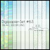 Digipapier Set #63 (himmelblau und grasgrün) abstrakte & geometrische Formen  zum ausdrucken, plotten & mehr Bild 1