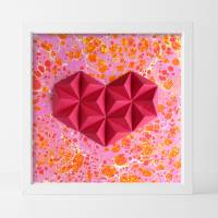 Bubbly heart // Origami-Herz Objektrahmen Bild 1