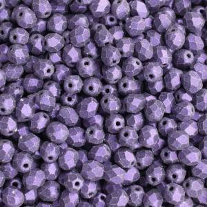 50 Metallic Suede Purple böhmische Perlen 4mm, tschechische feuerpolierte facettierte Glasperlen DIY Glasschliff 4mm Bild 4