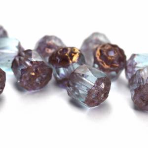 10 Light Sapphire Barock Böhmische Perlen 6mm, tschechische feuerpolierte facettierte Glasperlen DIY Glasschliff Bild 5