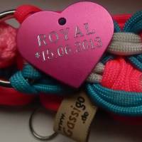 Herzilein mit 2-seitigem Wunschtext #Herzplakette #Herzanhänger #Herzmarke für Hundehalsband oder Pferdehalfter Bild 4