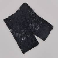 elegante Spitzenstulpen schwarz, festliche Armstulpen in schwarzer Spitze, elastisch, Abendstulpen, Festlichkeiten Bild 1