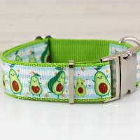 Hundehalsband oder Hundegeschirr mit Avocado und Sternen, Hund, Halsband, Hundeleine Bild 1