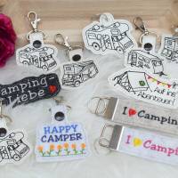 Stickdatei Camper Camping Anhänger Schlüsselanhänger ITH Wohnmobile Bild 1