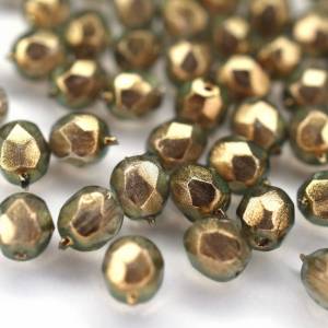 50 Halo Linen böhmische Perlen 4mm, tschechische feuerpolierte facettierte Glasperlen DIY Glasschliff 4mm Bild 1