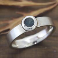 Ring Silber 925/- mit blauemTurmalin Bild 3