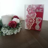 Geburtstagskarte für eine Frau in pink und weiß mit Blumen Bild 2