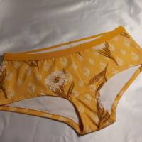 MoodySous Bio-Damen-Hipster Unterhose "Golden Boho" Blumen floral aus Biojersey Größen 34-44 Bild 1