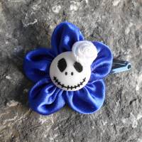 Satin Skull  Haarspange Rose,  blau , weiss Bild 1