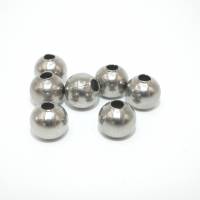 8mm Edelstahl Kugeln , Perlen mit 2,5mm Fädelloch , hohl und leicht Bild 1