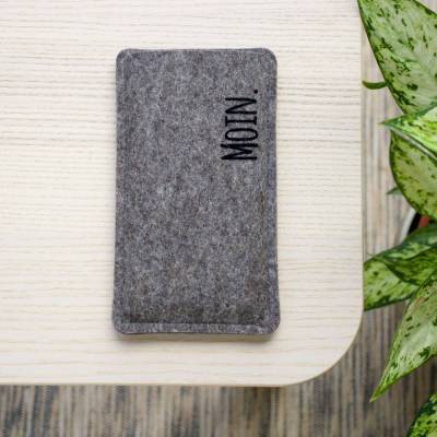 Handytasche aus Filz "MOIN.", Maßanfertigung