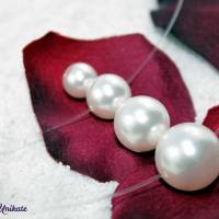 Singel? Schwebende Perle * XL *, die Große! Schöne schlichte Kette mit einer fliegenden Perle - Für Dich angefertigt Bild 1
