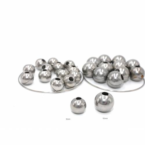 10mm Edelstahl Kugeln , Perlen mit 3 mm Fädelloch , hohl und leicht