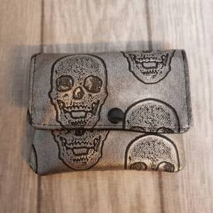Geldbörse Totenkopf  Portemonnaie Silber Geldtasche Beutel  Geldbörse Skull Bild 6