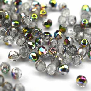 50 Crystal Vitrail böhmische Perlen 3mm, tschechische feuerpolierte facettierte Glasperlen DIY Glasschliff Bild 3